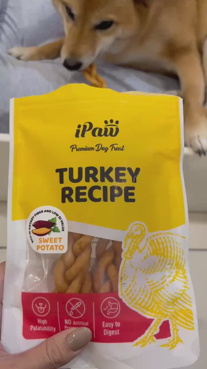 iPaw-火雞肉麻花捲 (Turkey Meat Braided Stick)